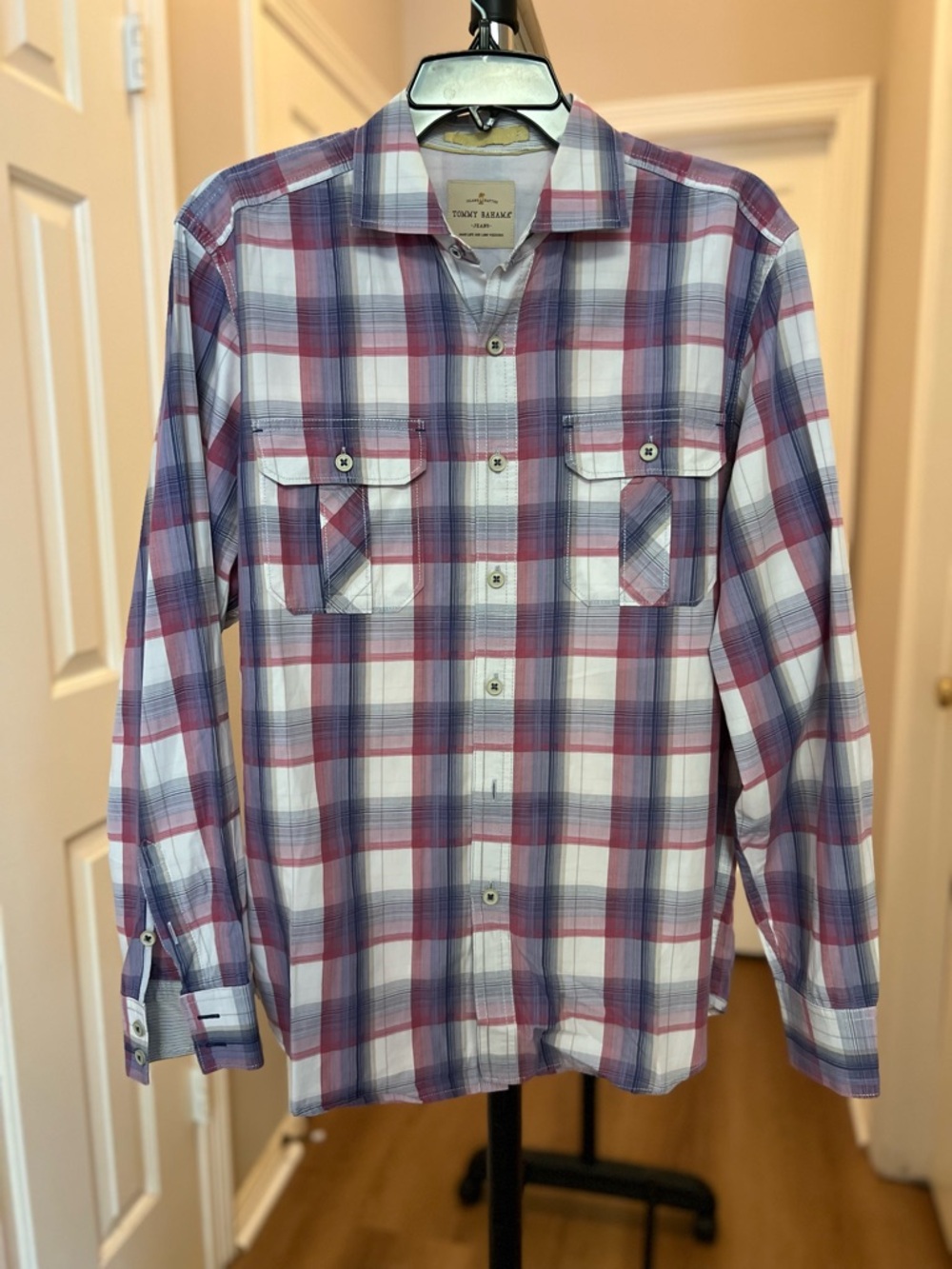 2 for $30 - Tommy Bahama Men’s Plaid Button-Down Shirt, Size M